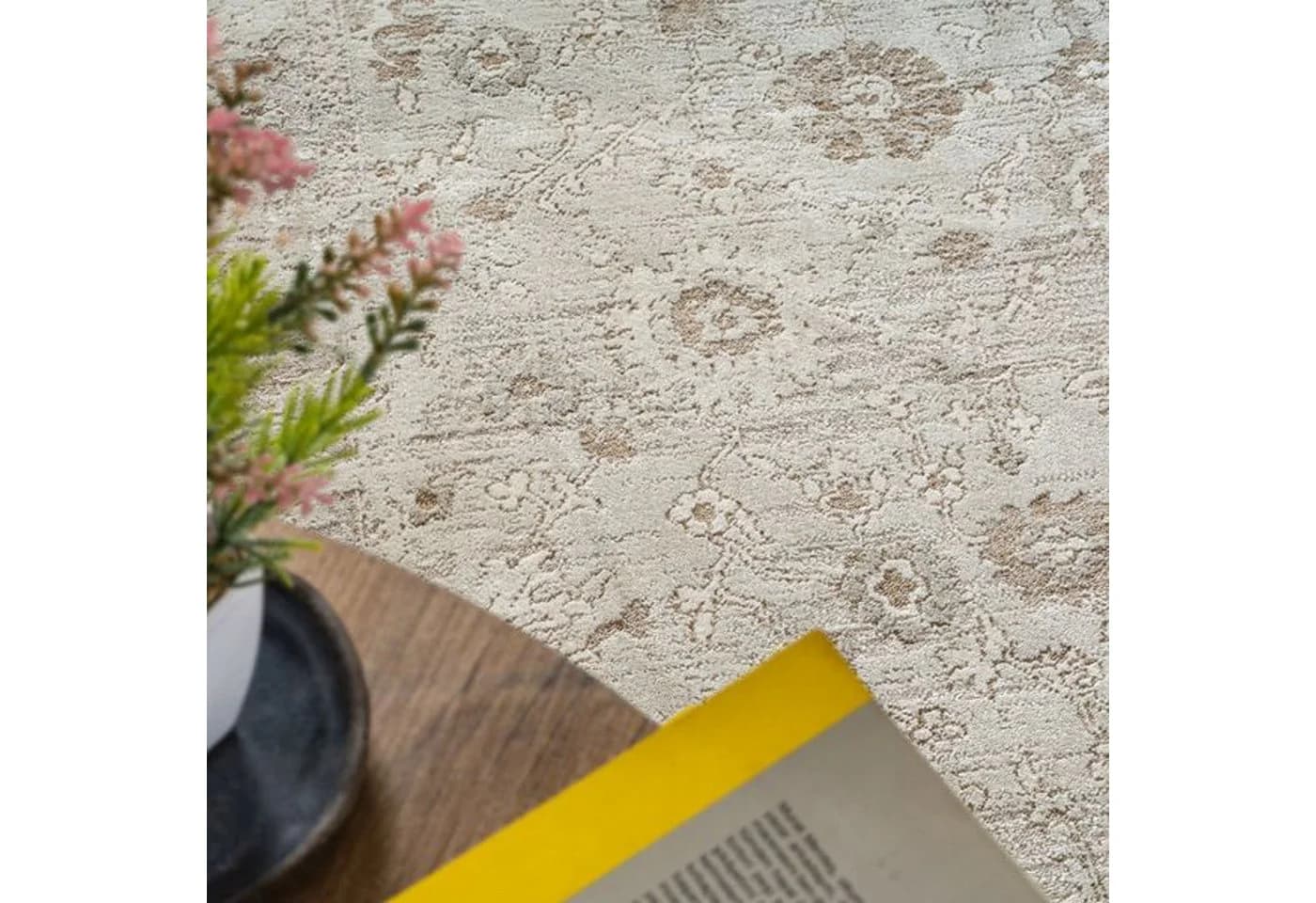 Carpetia Teppich Design-Teppich beige Vintage Look
