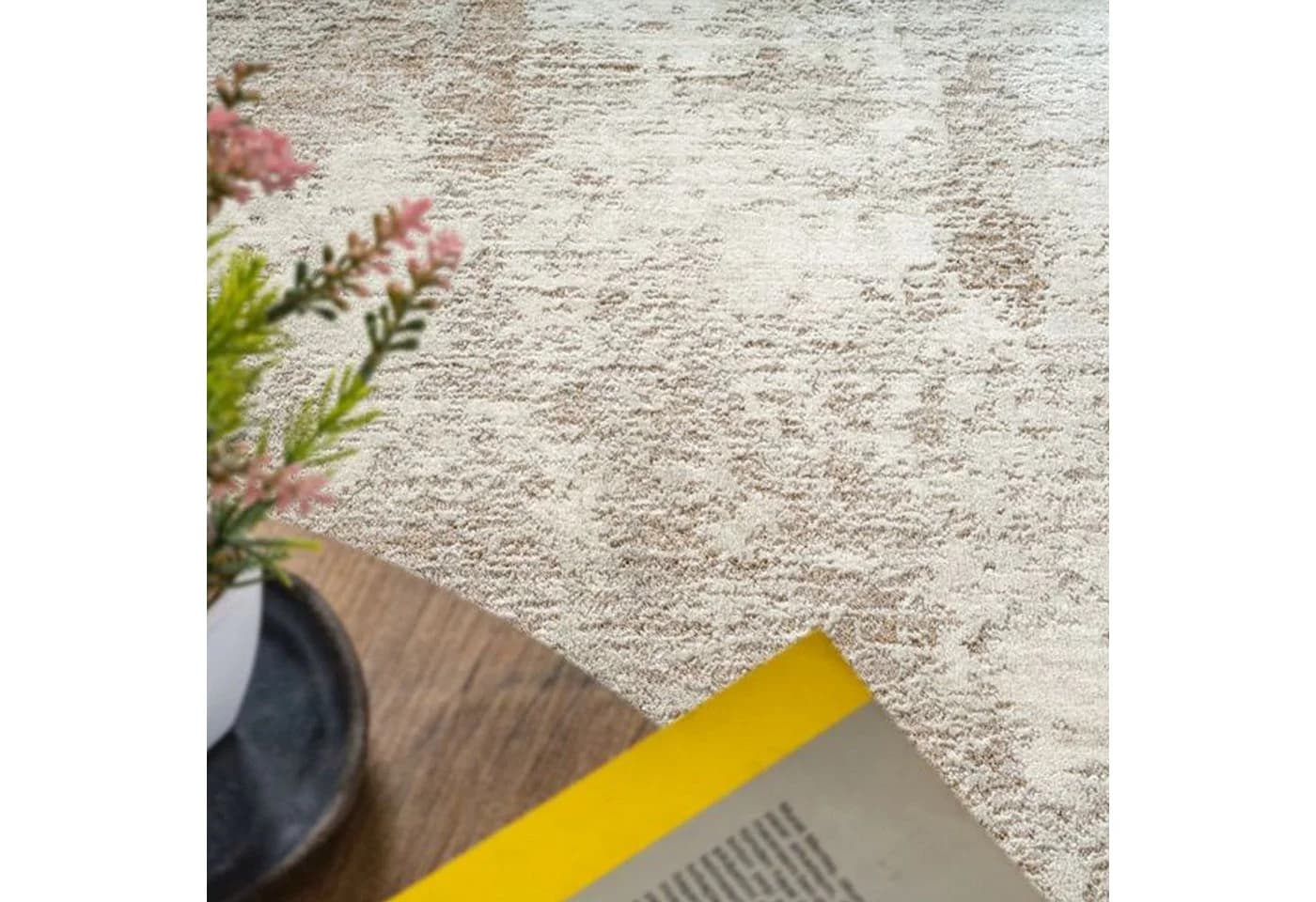 Carpetia Teppich Beige Wolkenmuster