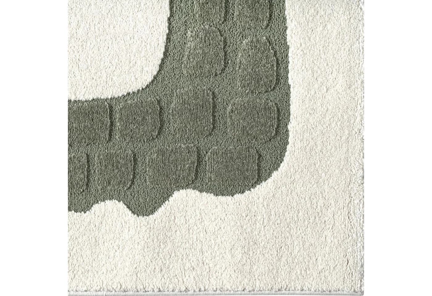 Carpetia Kinderteppich Krokodil Design Creme Grün 3D Struktur - Bild 5
