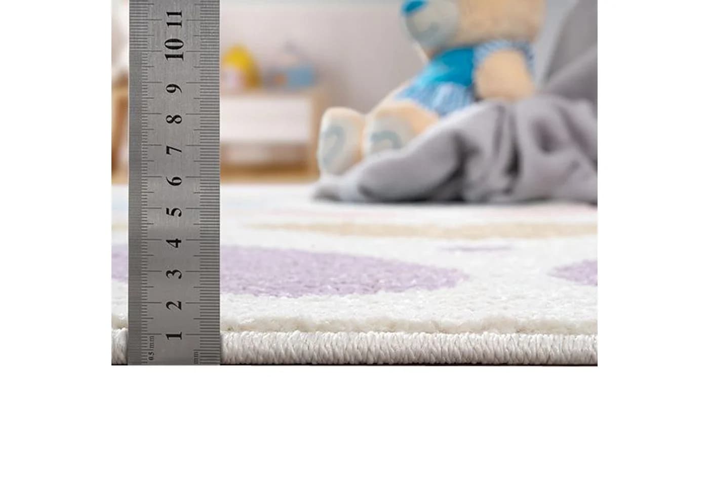 Carpetia Kinderteppich mit Pastell-Herzen – gemütlich & pflegeleicht - Bild 4