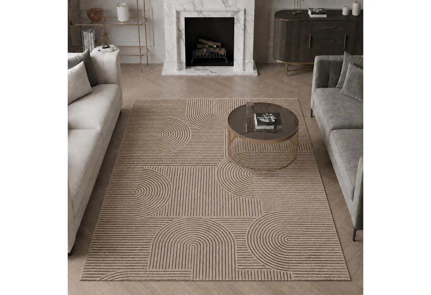 Carpetia Teppich Modernes Design Braun Polyester - Bild 2