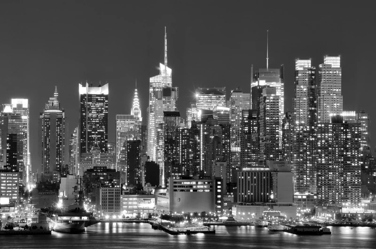 PAPERMOON Fototapete New York City Schwarz Weiß Vlies