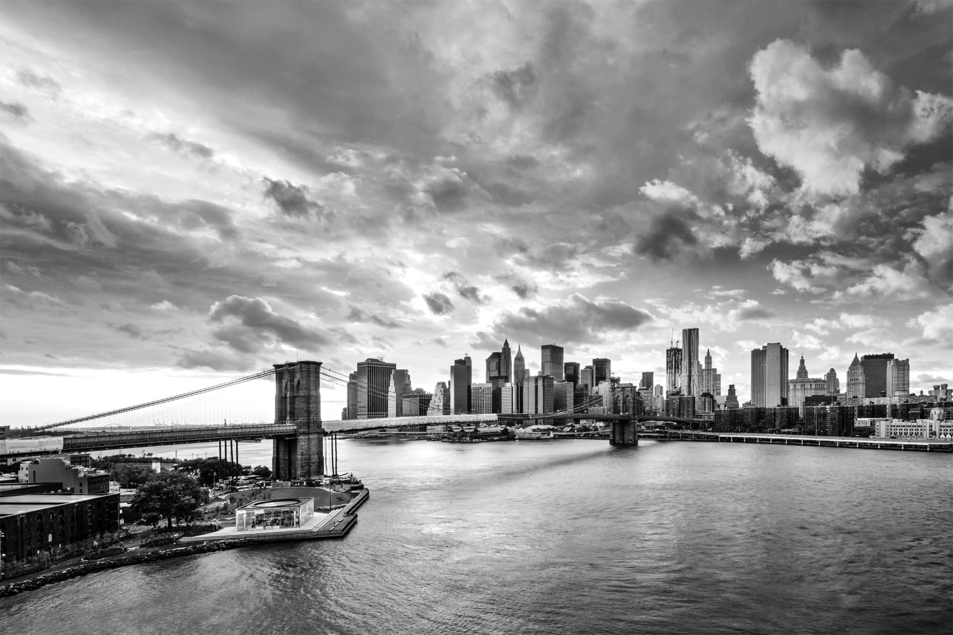 Fototapete PAPERMOON New York Schwarz Weiß Vlies 4x2,6m