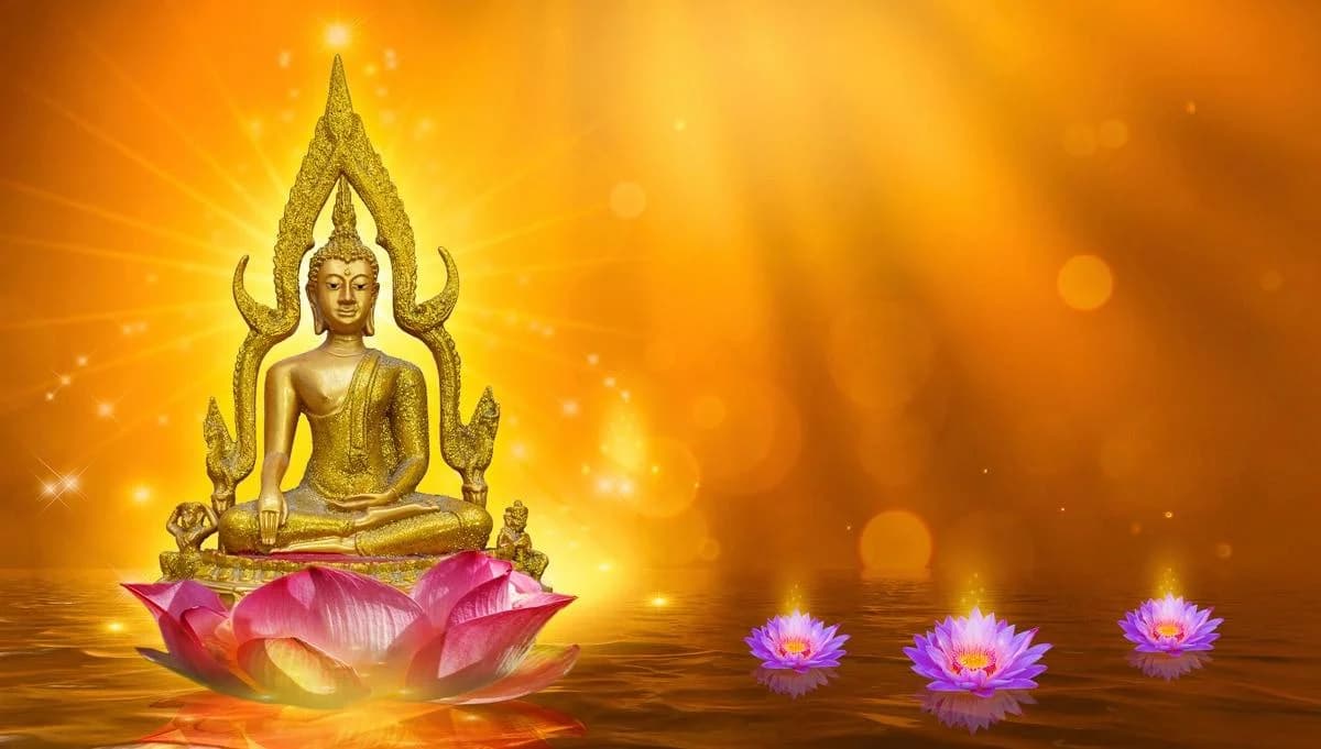 Fototapete PAPERMOON Buddah Figur - Vlies, bunt, 5m x 2,8m