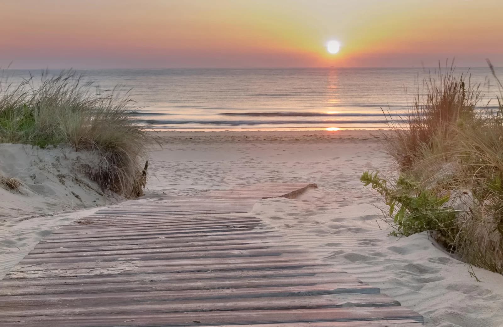 PAPERMOON Fototapete Nordsee Strand Sonnenuntergang Vlies