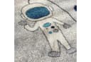Vimoda Kinderteppich Astronaut Grau Blau Weltall Läufer Kurzflor Bild 4