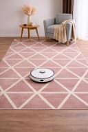 Vimoda Teppich Viva Classic Rosa Rautenmotiv Kurzflor Bild 2
