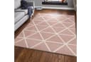 Vimoda Teppich Viva Classic Rosa Rautenmotiv Kurzflor Bild 3