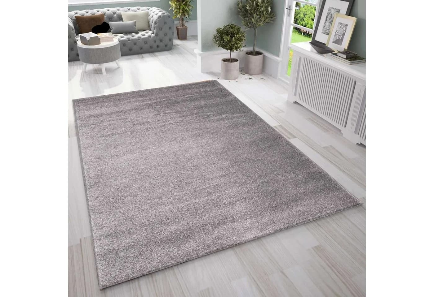 Vimoda Fellteppich Grau Anthrazit Hochflor Weich Rechteckig - Bild 2