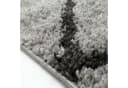 Vimoda Lederteppich Shaggy Hochflor Anthrazit Rautenmuster Bild 4