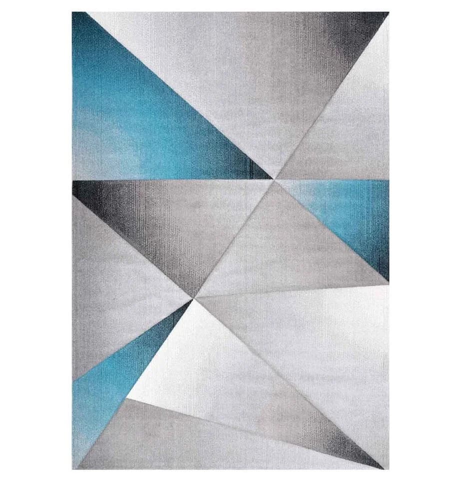 Vimoda Teppich Grau Geometrisches Muster Kurzflorig - Bild 2