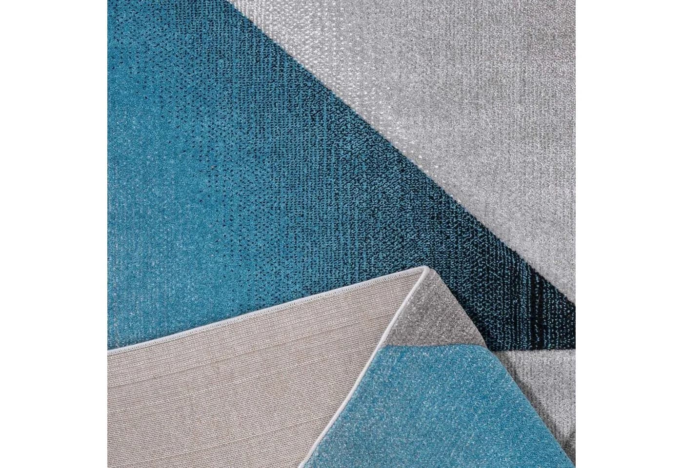 Vimoda Teppich Grau Geometrisches Muster Kurzflorig - Bild 3