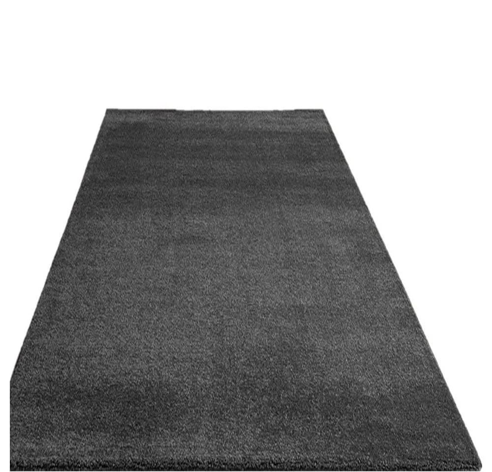 Vimoda Teppich Wohnzimmer Kurzflor Grau Modern