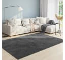 Vimoda Teppich Wohnzimmer Kurzflor Grau Modern Bild 2