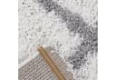 Vimoda Shaggy Teppich Läufer Weiss Creme Rautenmuster Skandi Bild 5