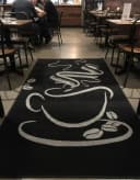Vimoda Küchenteppich Kaffee-Muster Schwarz Grau Braun Kurzflor Bild 4