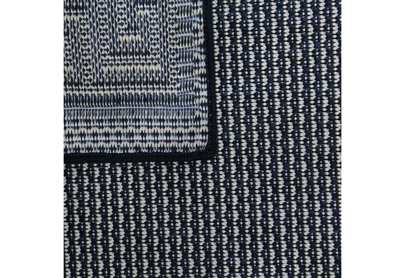 Vimoda Outdoorteppich Flachgewebe Blau Rechteckig Läufer - Bild 3