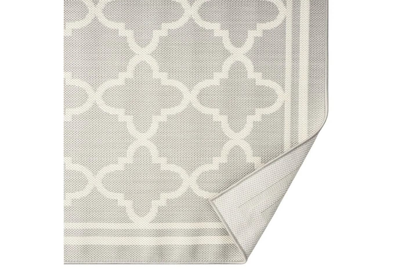 Vimoda Outdoorteppich Beige Rechteckig Flachgewebe - Bild 4