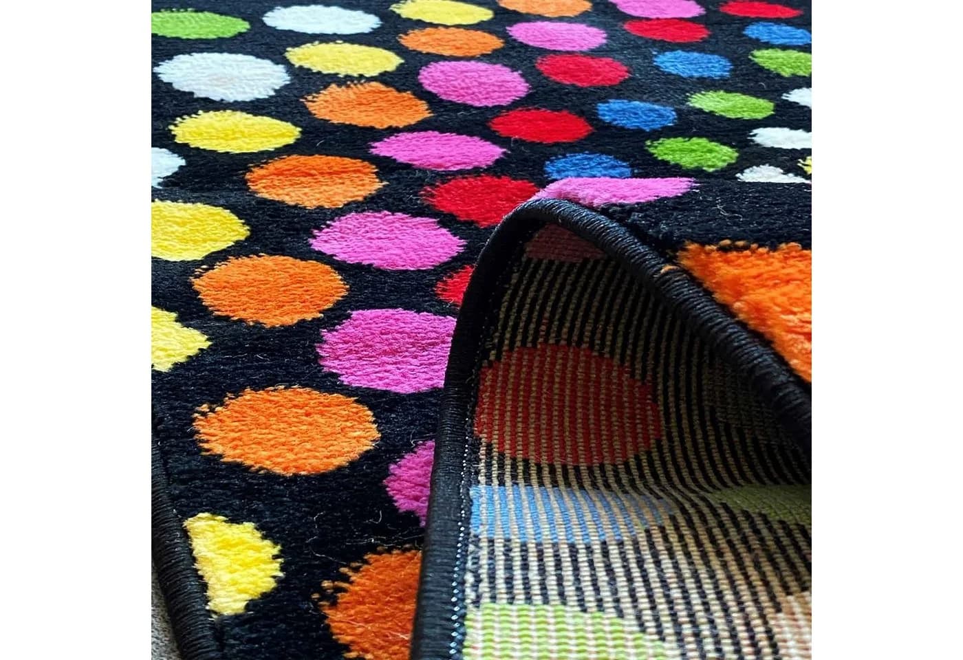 Vimoda Teppich Kurzflor Bunt Patchwork Wellen Rechteckig - Bild 3