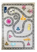 Vimoda Kinderteppich Auto Straße Blau Grau Bild 2