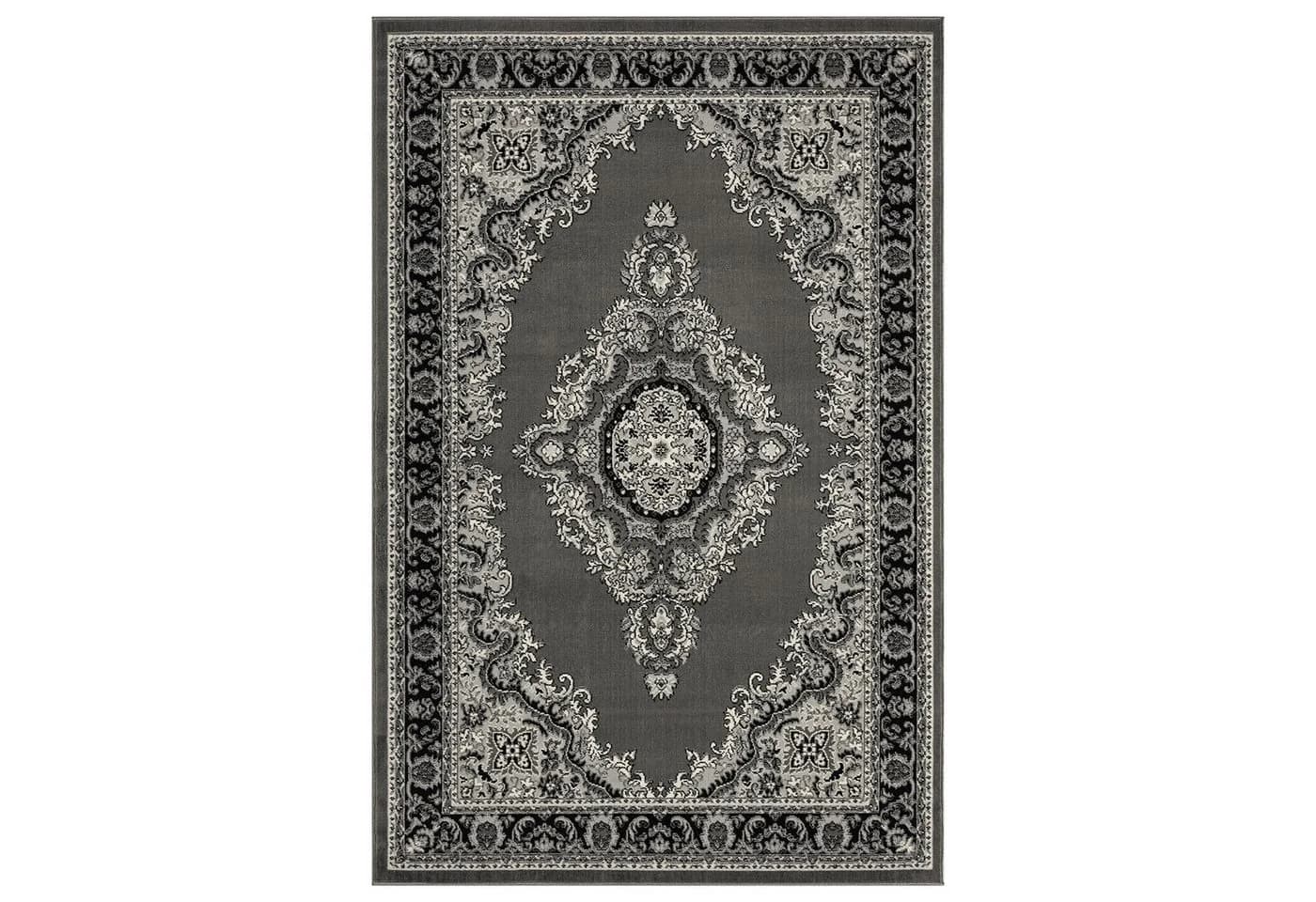 Vimoda Orientteppich Kurzflor Grau Schwarz Orientalisch - Bild 2