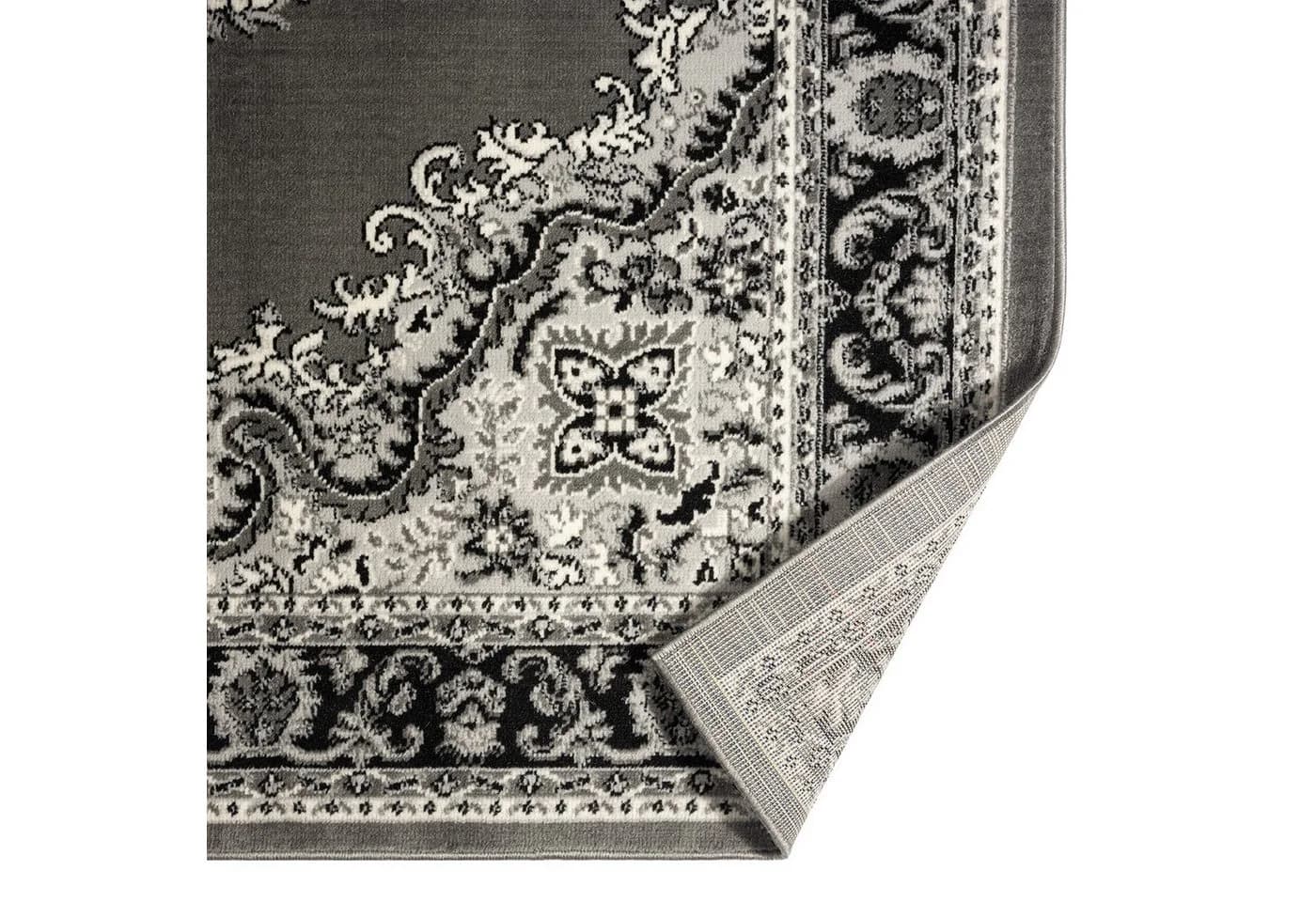 Vimoda Orientteppich Kurzflor Grau Schwarz Orientalisch - Bild 4