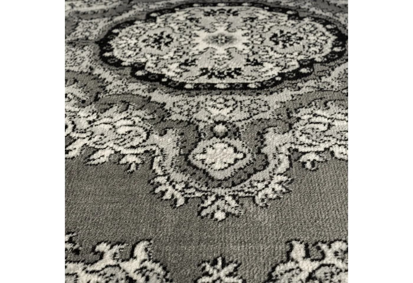 Vimoda Orientteppich Kurzflor Grau Schwarz Orientalisch - Bild 5