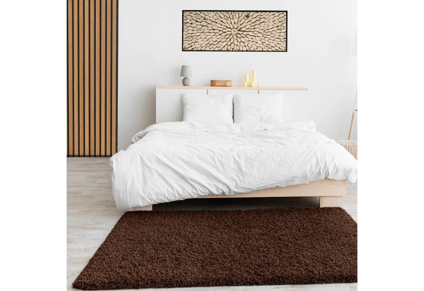 Vimoda Hochflor-Teppich Shaggy Rund Braun - Bild 3