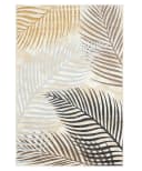 VIMODA Teppich Kurzflor Palmen Muster Grau Creme Beige Gold 160x230 cm Bild 2
