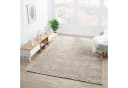 Vimoda Teppich Hoch-Tief Effekt Gestreift 3D Muster Taupe Grau Weiß Bild 2
