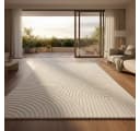 Vimoda Designteppich Creme Kurzflor 10mm Wellenmotiv Bild 2