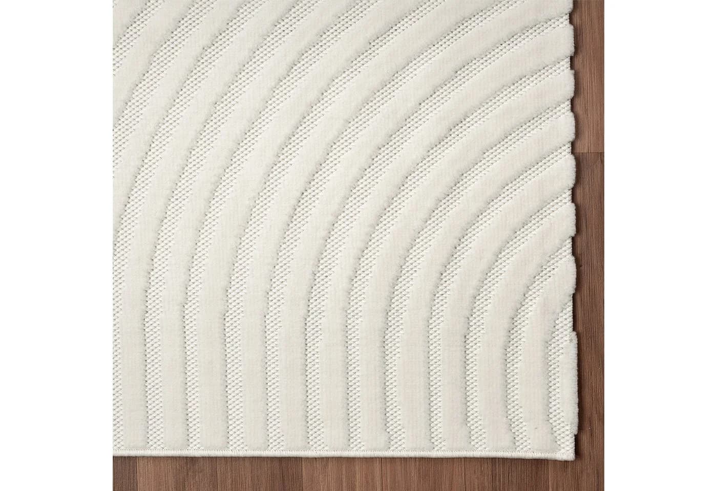 Vimoda Designteppich Creme Kurzflor 10mm Wellenmotiv - Bild 5