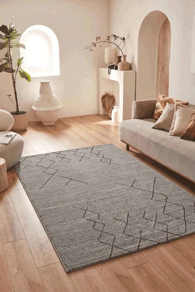 Vimoda Teppich Boho Skandinavisch Creme Grau Berberlook - Bild 3