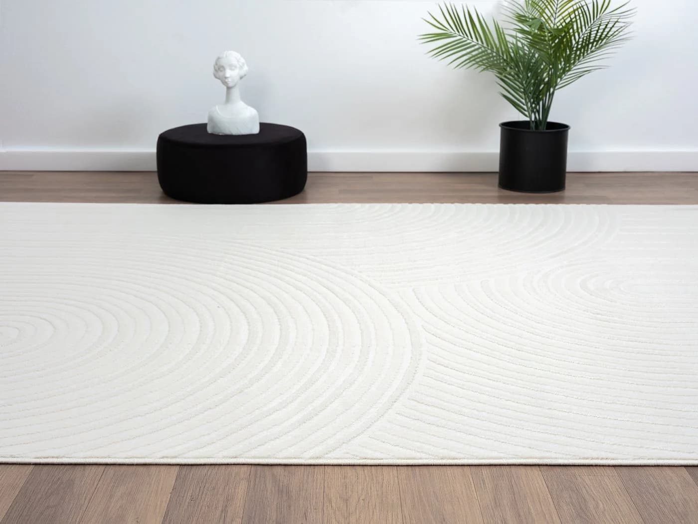 Vimoda Designteppich Beige Wellenoptik Hoch-Tief-Effekt Polypropylen - Bild 5
