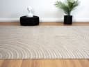 Vimoda Designteppich Taupe Wellenoptik Hoch-Tief-Effekt Polypropylen Bild 5