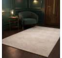 Vimoda Designteppich Boho 3D Rauten Kurzflor Creme Grau Taupe Bild 2
