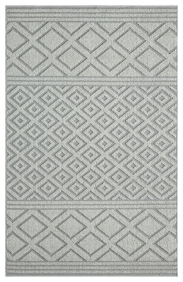 Vimoda Teppich Grau In-/Outdoor Flachgewebt Modern