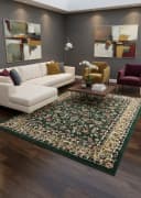 Vimoda Orientteppich Klassischer Teppich Kurzflor in Grün, Beige, Rot & Grau Bild 3