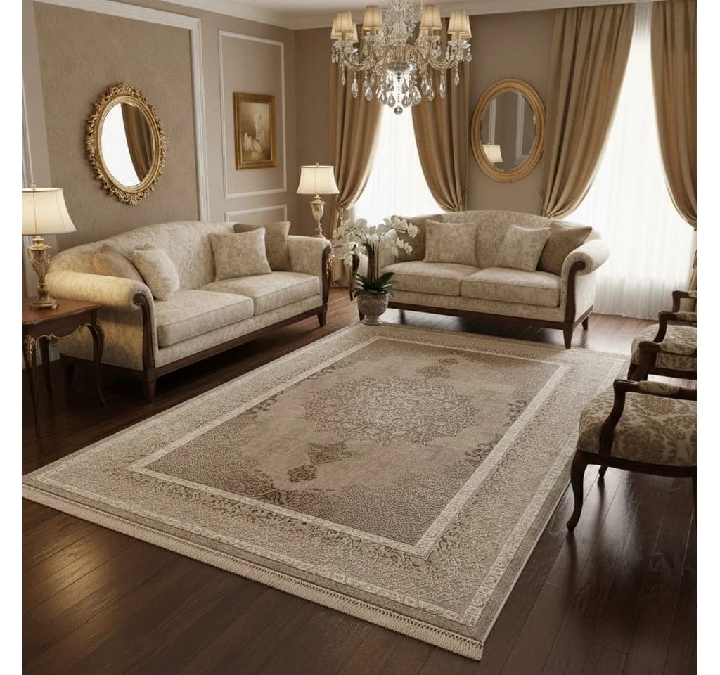 Vimoda Orientteppich Salsa Kurzflor Teppich Beige - Bild 4