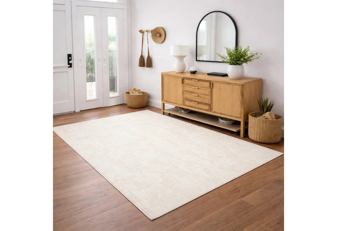Vimoda Teppich COSTA 3D Effekt Rechteckig Beige Kurzflor - Bild 3
