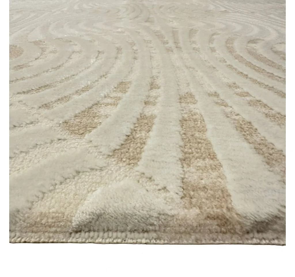 Vimoda Designteppich Kurzflor Boho 3D Hoch-Tief-Effekt Beige/Grau - Bild 4