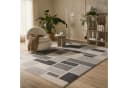 Vimoda Designteppich Kurzflor Boho 3D Hoch-Tief-Effekt Grau/Weiß Bild 2