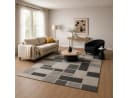 Vimoda Designteppich Kurzflor Boho 3D Hoch-Tief-Effekt Grau/Weiß Bild 3