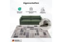 Vimoda Designteppich Kurzflor Boho 3D Hoch-Tief-Effekt Grau/Weiß Bild 4
