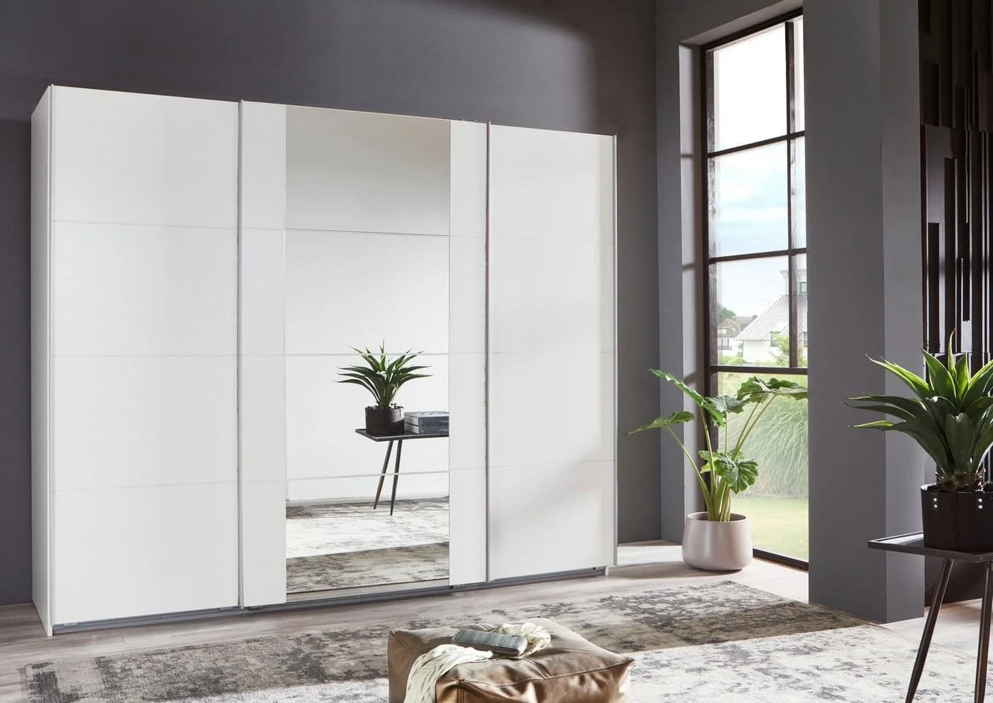 WIMEX Schwebetürenschrank Bern Weiß Alu 360cm - Bild 2