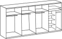 WIMEX Schwebetürenschrank Bern Weiß Alu 360cm Bild 5