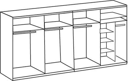 WIMEX Schwebetürenschrank Bern Weiß Alu 360cm - Bild 5