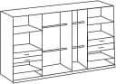 WIMEX Taiga Kleiderschrank mit Spiegel Weiß-Graphit Bild 4