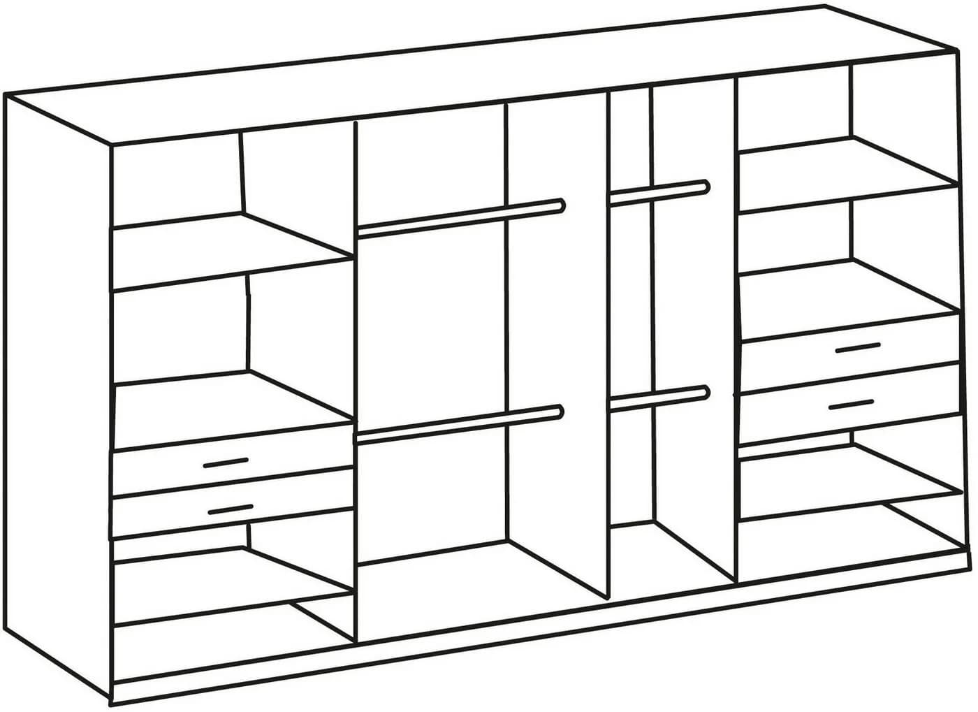 WIMEX Taiga Kleiderschrank mit Spiegel Weiß-Graphit - Bild 4