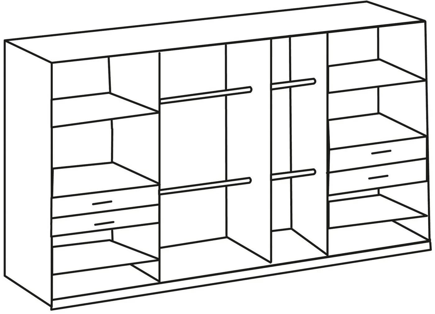 WIMEX Taiga Kleiderschrank mit Spiegel Grau - Bild 4